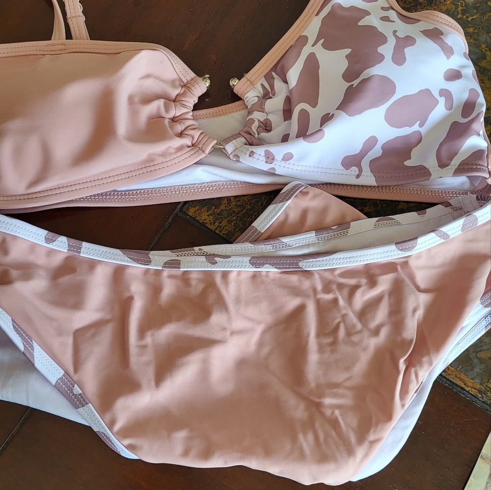 Tan/White Bikini - Large size